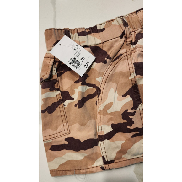 FOREVER 21 Camo Cargo Pockets Skirt Women's XS Tan NWT - Picture 5 of 11